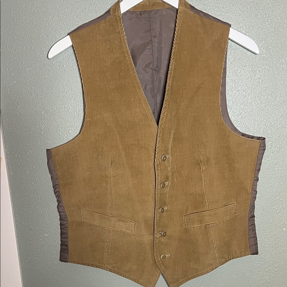 Vintage Unicorn Brown Corduroy Vest